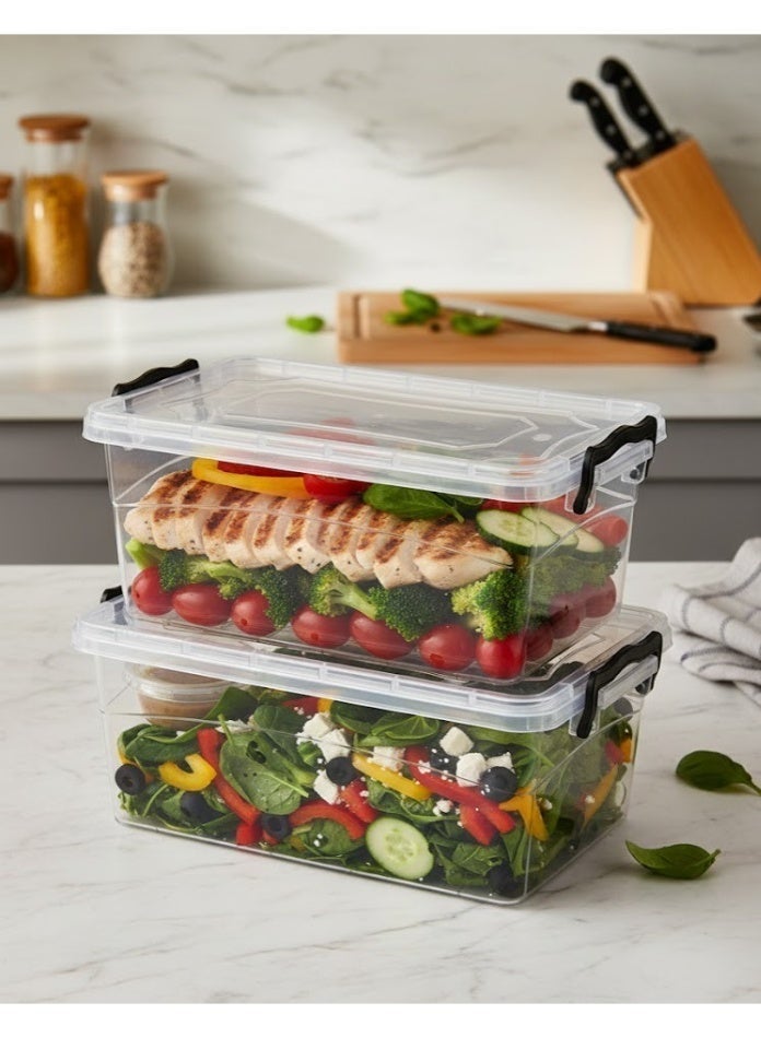 فافيلا طقم علب بلاستيك متعدد الاستخدامات-2قطعة جودة عالية - سعة1.2 لتر - Image 1